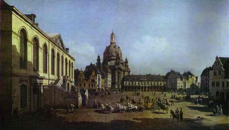 Bernardo Bellotto The New Market Square in Dresden Seen from the Judenhof Spain oil painting art